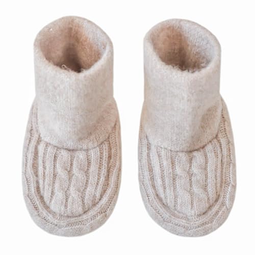 Copper Pearl Sweater Booties: Super-Soft, Stretchy Knit Baby Booties (0-3M) | Cozy Keepsake & Timeless Treasure