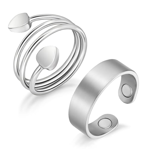 Auramag Copper Rings for Women,99.99% Pure Copper Magnetic Rings