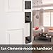Kwikset San Clemente Front Door Lock Handle and Deadbolt Set, Entry Handleset Exterior with Interior Reversible Lever, Venetian Bronze, Pick Resistant SmartKey Rekey Deadbolt Security