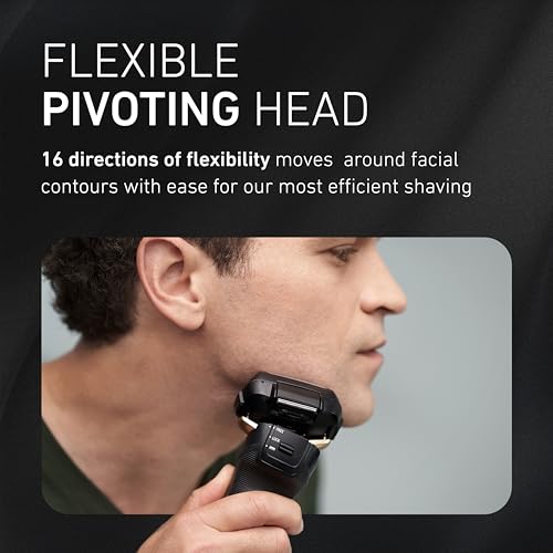Image of Panasonic Arc5 Electric Razor for Men with Pop-Up Trimmer, Wet /Dry 5-Blade Shaver, Mens Electric Razors for Shaving Face with Intelligent Shave Sensor and 16D Pivoting Head, ES-LV67-K (Black)