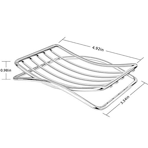 Guukar Soap Dish Stainless Steel Bar Soap Holder For Shower Bathroom, Self-Draining Soap Dishes Sponge Holder For Kitchen Sink, Easy Cleaning Quick Dry(Soap Saver Not Included) #TOP6