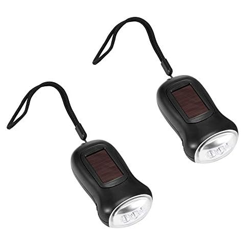 AOZBZ Solar Power Torch Torch Lamp Hand Crank LED Torch Hand Crank Torch Solar Powered Emergency Torch for Trip Camping Outdoor Hiking 2 Pack Cover