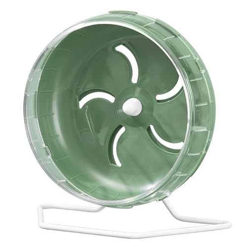 Jeeone Silent Hamster Wheel 7 inch, Hamster Exercise Wheel, Height-Adjustable Hamster Wheel Cage Accessories, Hamster Running Toys Small Animals Exercise Wheels (Green)