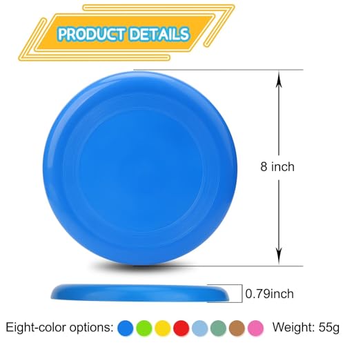 LNCOJOLM Thick 8\" Flying Disc Sport Trainning Disc Toy, Beach Toy Outdoor Accessories for Backyard Lawn Park, Birthday Gift Set for Kids Boys Girls, Throwing and Catching Activities - Thumbnail 2