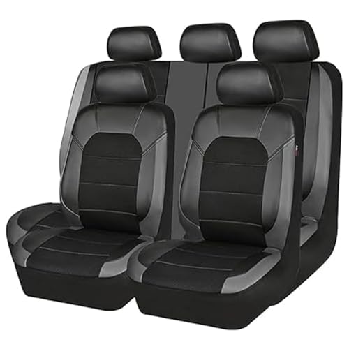 Housse de siège Mercedes W169 5 portes 2009-2012 en cuir noir et gris