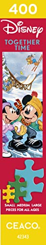 Ceaco 2320-8 Disney Holiday - Together Time - Mickey & Minnie Skating - 400 Piece Jigsaw Puzzle thumb #7