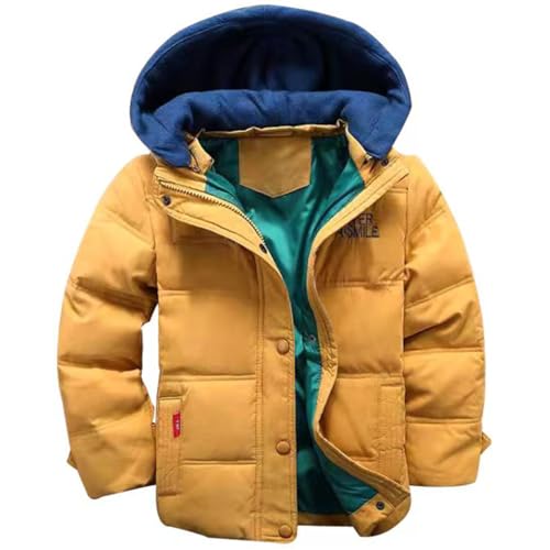 Boy's Winter Coat Warm Hooded Puffer Jacket Girls Thick Down Coat Outerwear