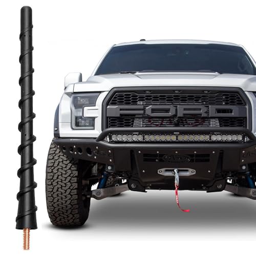 BASIKER Short Antenna Fits for 2009-2026 Ford F150 F250 F350 Bronco, Antenna Replacement Upgrade Radio F-150 Accessories, 7 inches Truck Car Rubber Antenna Screw