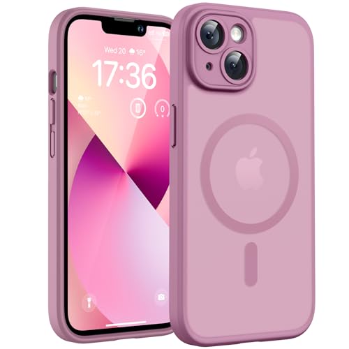 TOCOL für iPhone 13 Hülle für MagSafe, Vollständiger Kameraschutz, Eingebauter Magnetring, Stoßfest Kratzfest Transluzen...