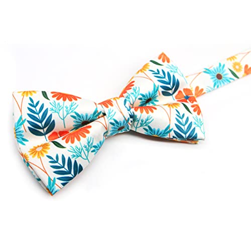 Ocia Holiday Bowtie St Patricks Day Easter Bow Tie Festival Pre-Tied Bowtie For Mens & Boys American Flag (Floral) #TOP1
