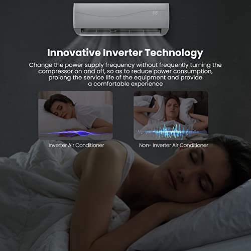 image for COSTWAY 12000BTU Mini Split Air Conditioner& Heater, 20 SEER2 115V Wal