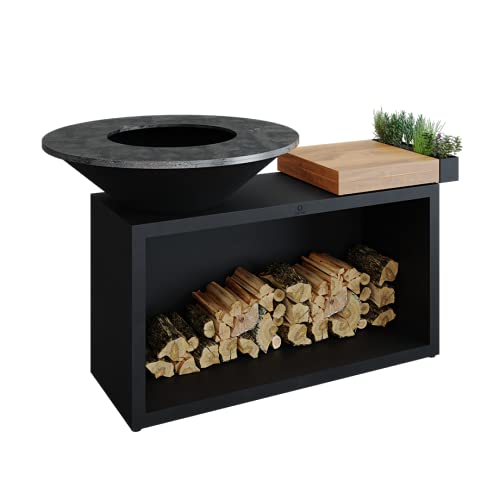 OFYR Island-Black 100 - Barbacoa de madera de teca