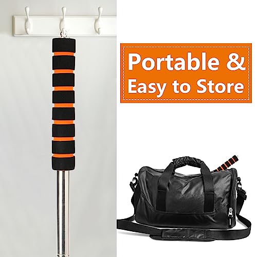 Pumtus Retractable Billiards Cue Bridge, Snooker Pool Cue Bridge Stick, Billiards Cue Rest with 3 Pieces Removable Brass Bridge Head, Billiards Table Accessories for Pool Table, Game, Competition - Thumbnail 5