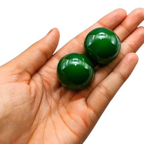 Image of Certified Dark Green Aventurine Crystal Ball for Meditation - Premium Crystal Vastu Items for Home and Feng Shui Items for Good Luck - Ideal for Pooja Supplies and Spiritual Practices (1 Inch)