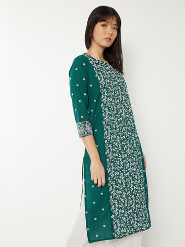Image of Max Women's Cotton Regular Fit Casual Kurta