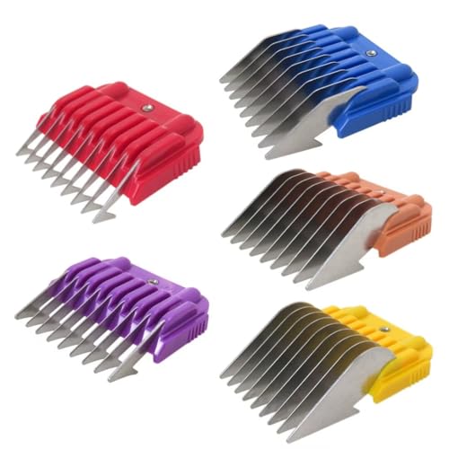 2024 Upgrade Detachable Blade Dogs Cats Guide Combs Cutting Length 3mm-16mm Stainless Steel 5 Color Blades for Andi 10#/15#/30#