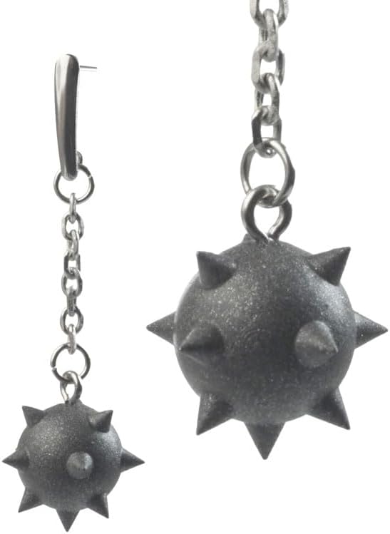 Medieval Flail Drop Earrings | Renaissance Weapon Inspired Jewelry | Goth - Grunge - Punk - Emo