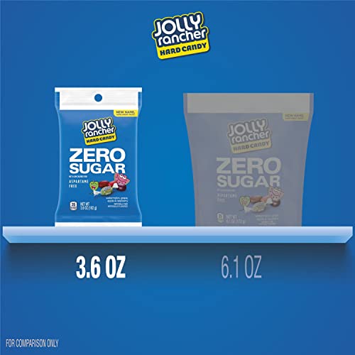 image for JOLLY RANCHER Zero Sugar Assorted Fruit Flavored Sugar Free Candy, 3.6