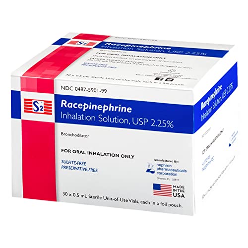 Nephron Pharmaceutical 12458900 S2 Racepinephrine Inhalation Solution - Pack of 30