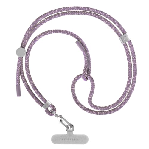 Image of CASETiFY 6mm Rope Cross Body Strap with Card - Soft Lavender