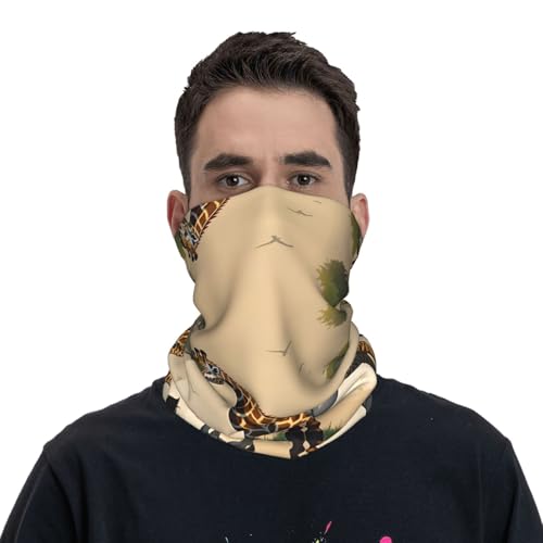 Mother and child giraffe Pattern Multifunctional sports headscarf Headband, face mask, wristband3