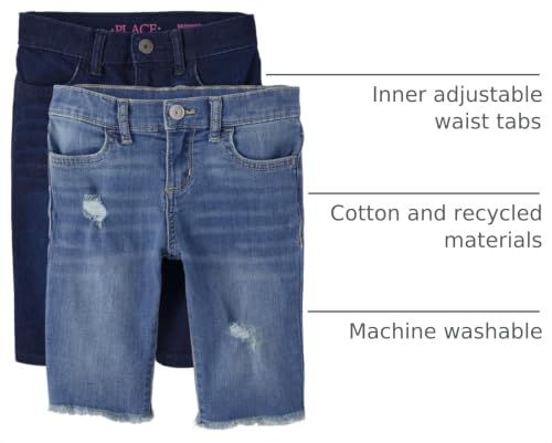 Image of The Children's Place Girls Twill Skimmer Shorts
