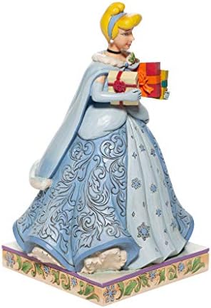 Enesco Jim Shore Disney Traditions Christmas Cinderella Figurine, 7.2 Inch, Multicolor