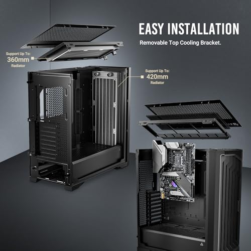 Image of Antec Performance 1 Silent, RTX 40 Series GPU Support, Exquisite Steel Mesh, 4 x Tranquil Silent PWM Fans, Sound-Dampening Side Panels, Removable Top Fan /Radiator Bracket, Full-Tower E-ATX PC Case