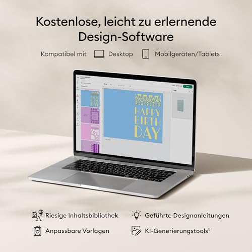 Cricut Joy™ 2 Deluxe Bundle + Digitale Inhalte. Intelligente kompakte Schneidemaschine – perfekt für Projekte wie individuelle Karten, einfache Aufkleber & Etiketten