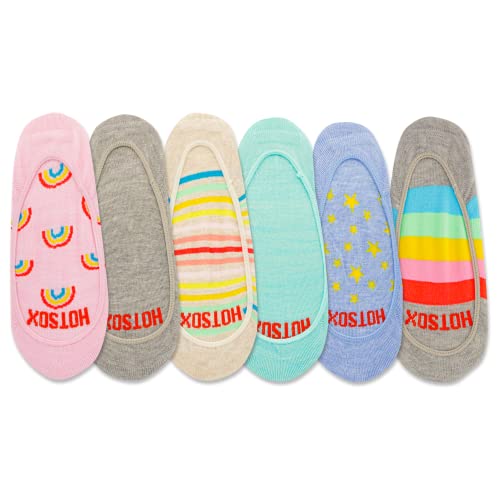 Hot Sox Womens Liner Socks, Multi-colored, 9-11 US