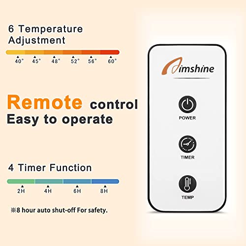 Foot Warmer - Double-Side Heating Electric Heated Foot Warmers For Men And Women Foot Heating Pad With 6 Levels Temp And 4 Timers (L- Remote Control) #TOP1