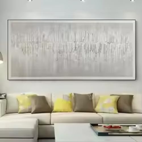 Peinture à l’huile toile gris abstrait nordique haute définition 30x60
