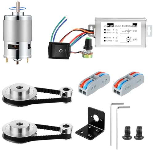 FairySandy 4 Pack 12V-24V 775 DC Electric Motor and GT2