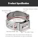 ACFFVBW 20 Pieces Stainless Steel PEX Crimp Rings, Single Ear Hose Clamp Maximum Inner Diameter 34.6-38.1Mm Suitable for Industrial Applications(31.8~35.0mm)