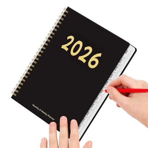 2026 プランナー,12ヶ月 スパイラル製本 スケジュール | 2026 週間月間プランナー,学校・学業・学生・女性・教師・家族・家庭・大学向け