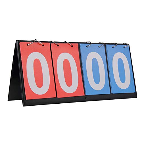 koeall 4-Digital Portable Table Top Sports Volleyball Basketball Table Tennis Sports Scoreboards Score