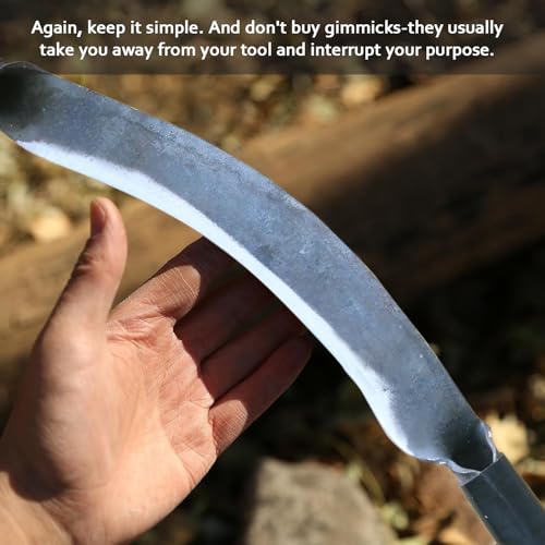 Image of Upgrade Tree Draw Knife Draw Shave Knife 10 inch- Debarking Tool-Full-Tang Wood Scraper for Woodworking Tool Bark Peeling Wood Shaver Tool