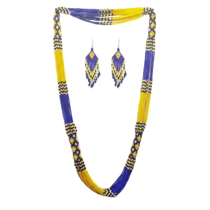 Collar y pendientes gerdan ucranianos LKBEADS hechos a mano con cuentas