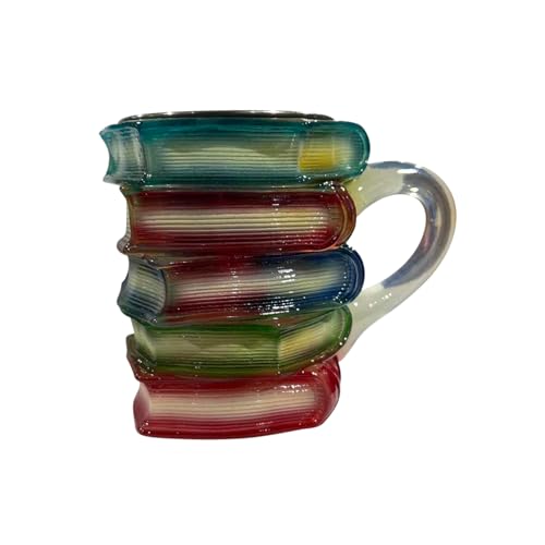 Taza De Café Divertida | Vino Y Taza 3D Pintada De Vino Y Retro | Undersile De Cocina Y Copa De Cerveza Original Para Amantes De Los Libros, Bibliófilos, Lectores, Escritores | Ideal Para Hogar