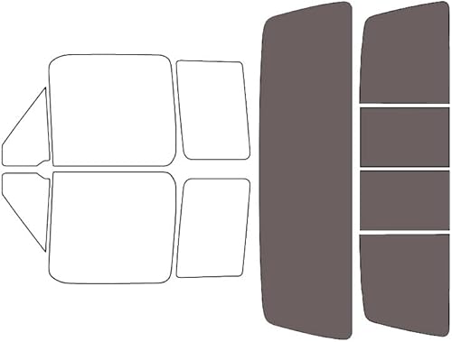 Vista 17 de Rvinyl Kit de tinte de ventana compatible con Ford F-250 1992-1996 (2 puertas) - Kit completo de precorte - 50% Completo - 50%