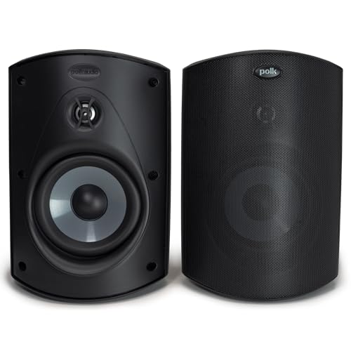 Polk Audio Atrium 6 All-Weather Outdoor Speakers with Bass Reflex Enclosure (Pair, Black), Broad Sound Coverage, Speed-Lock Mounting System by Polk Audio - Used condition - US$277.72