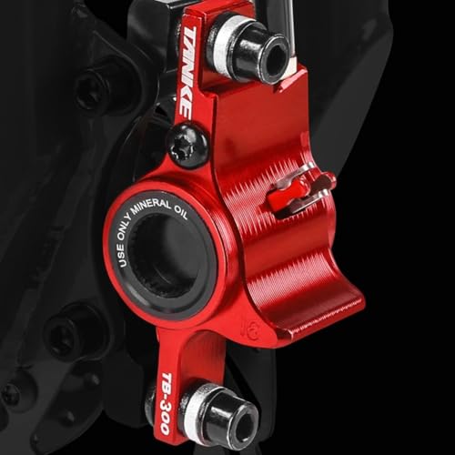 Jonikuper Ensemble de frein à disque hydraulique avec levier de frein pour vélo électrique et électrique, compatible avec 160 mm, construction en alliage d'aluminium et en acier, avant et noir