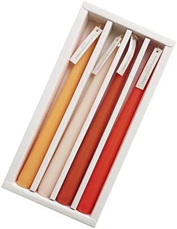 4 PCS Citrus Scented Taper Candles Gradient Orange Candlesticks Smokeless Candle Colorful Long Candles 10 inch for Christmas Wedding Festival Home Decor