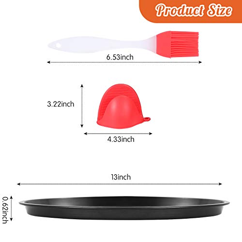 2 Pack Non-Stick Pizza Pan, 13 inch Pizza Tray Carbon Steel Round Pizza Bakeware Set,Dishwasher Safe Pizza Pan Set for Restaurants and Homemade Pizza Baking - Thumbnail 4