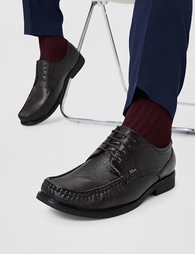 Image of Lee Cooper LC2131B3R Men's Leather Derby Formal Shoes | Lightweight, Comfortable & Stylish Lace-Ups for Office, Business