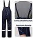 RainRider Bib Rain Pants for Men Waterproof Rain Gear for Women Workwear Bib Overalls Trousers for Fishing(Navy,S)