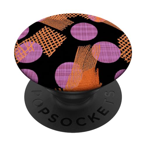 Vivid Contrast: Purple Circles and Orange Diamonds PopSockets Standard PopGrip