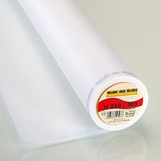 Włóknina H250, do naprasowywania, do lekkiego i średniego materiału, biała, po 50 cm