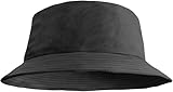 Chapéu Bucket Hat Feminino e Masculino Chapéu Unissex Liso Moderno Proteção Solar (Preto)