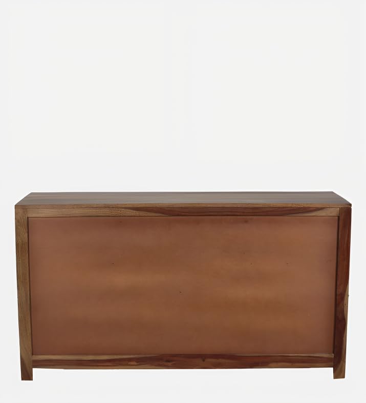 Image of Wooden 6 Drawer Storage Cabinet Wooden Sideboard Storage Cabinet Dresser for Bedroom Living Room Home Sheesham Wood (Honey Finish)